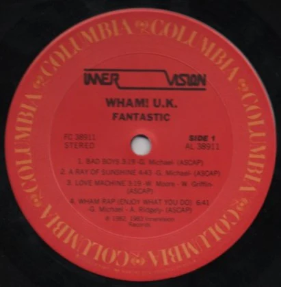 WHAM! U.K., Fantastic (Columbia; FC 38911, US Reissue, Inner, Hype Sticker on Shrink) LP VG/VG+ - Image 3