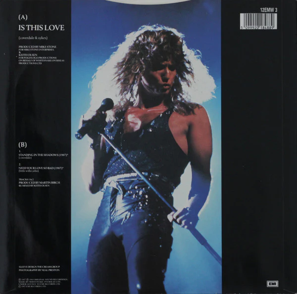 WHITESNAKE, Is This Love (EMI; 12EMW 3, UK 1987, Hype Stickered Sleeve, White Vinyl) LP VG+/VG - Image 2