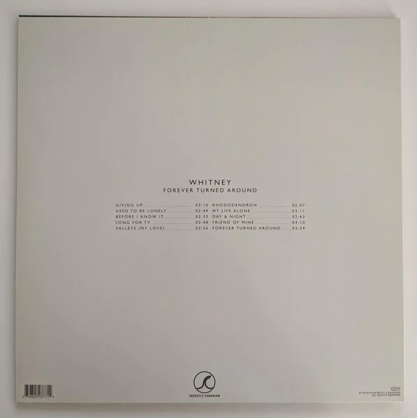 WHITNEY, Forever Turned Around (Secretly Canadian; SC377, UK, Europe & US 2019, Inner, Forest Bark Brown Vinyl ) LP VG+/VG+ - Image 2