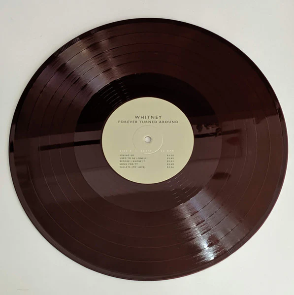 WHITNEY, Forever Turned Around (Secretly Canadian; SC377, UK, Europe & US 2019, Inner, Forest Bark Brown Vinyl ) LP VG+/VG+ - Image 3