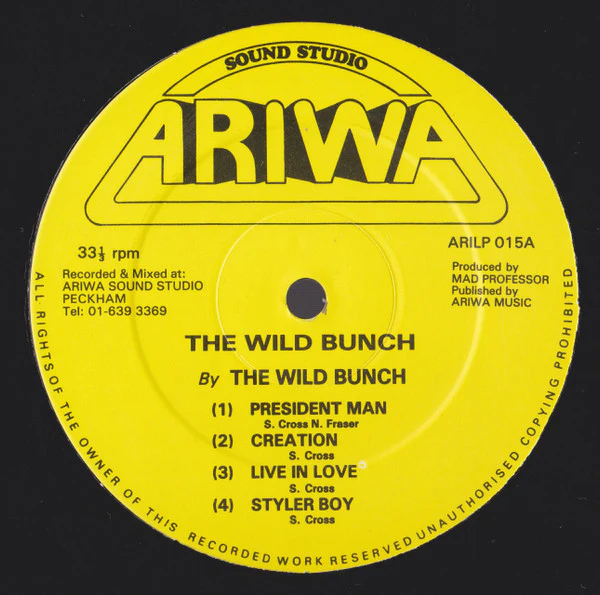 WILD BUNCH, Wild Bunch (Ariwa; ARILP015, UK 1984) LP VG/G+ - Image 3