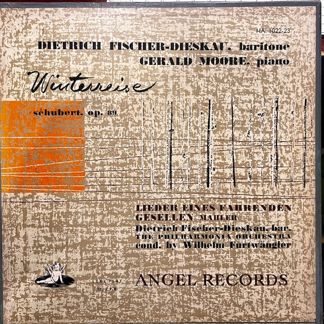 WILHELM FURTWANGLER, PHILHARMONIA ORCHESTRA, GERALD MOORE, Schubert: Winterreise, Mahler: Lieder Eines Fahrenden Gesellen (Angel Records; HA 1022-23, Japan , Box Set, Booklet), SALE - Up to 2xLP VG+/VG+