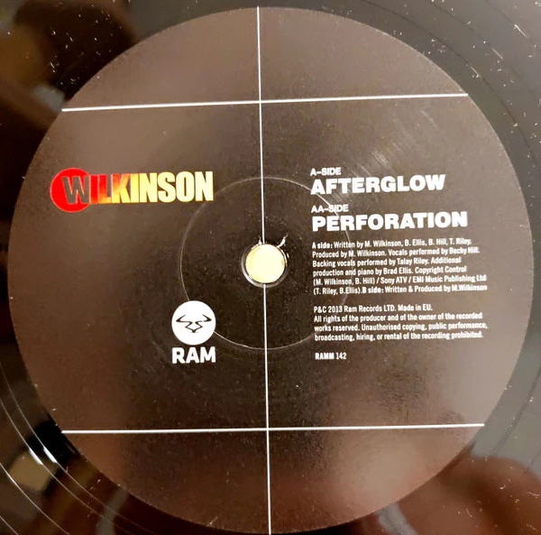 WILKINSON, Afterglow / Perforation (RAM Records; RAMM142, UK 2013) 12" VG/G+ - Image 3