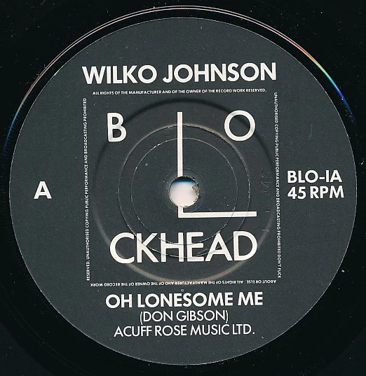 WILKO JOHNSON, Oh Lonesome Me / Beauty (Blockhead ; BLO-1, UK 1980, Picture Sleeve, With Hand Written Note From Wilko) 7" VG+/VG+ - Image 3