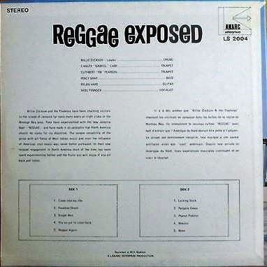 WILLIE DICKSON & THE PLAYBOYS, Reggae Exposed .... With Island Soul (Lanarc Enterprises; LS 2004, Canada 1970s, Pasteback Sleeve) LP VG+/VG+ - Image 2