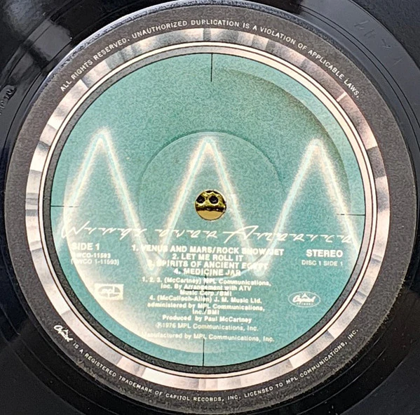 WINGS, Wings Over America (Capitol Records; SWCO 11593, US 1976, Gatefold, 3 Inners, Poster, 5 Lights on Sleeve, Winchester Pressing, Mix of KP and WLY) LP VG+/VG+ - Image 3