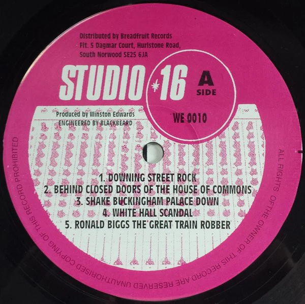 WINSTON EDWARDS & BLACKBEARD AT 10 DOWNING STREET, Dub Conference (Studio 16 ; WE0010, UK 2000s Reissue) LP NEW/NEW - Image 3