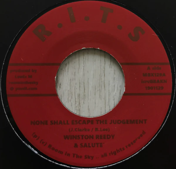 WINSTON REEDY & SALUTE / SALUTE FT. VIN GORDON, None Shall Escape The Judgement / Russian Skank (Room In The Sky; MBX129, UK 2019) 7" /VG