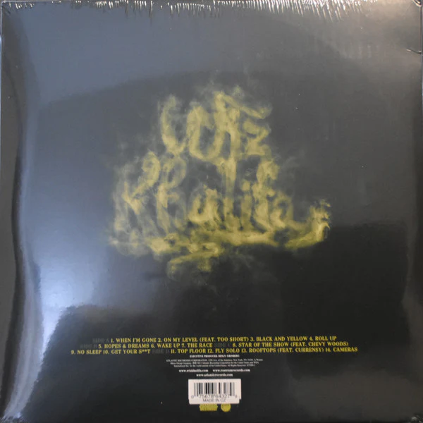 WIZ KHALIFA, Rolling Papers (Atlantic Records ; 527099-1, US 2021 Reissue, Picture Sleeve, Insert, Limited Edition Rolling Papers Vinyl. Pressed on Blue with Splatter Effect . Limited to 2,5 2xLP VG/VG+ - Image 2