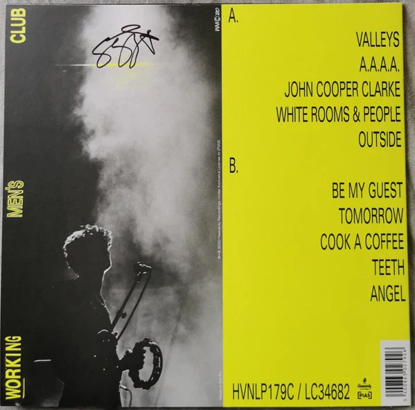 WORKING MEN'S CLUB, Working Men's Club (Heavenly; HVNLP179C, Europe 2020, Inner & Insert, Neon Yellow Vinyl) LP VG+/VG+ - Image 2