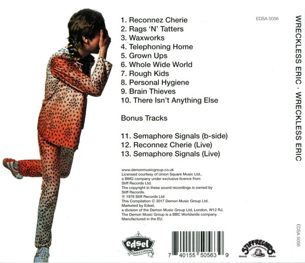 WRECKLESS ERIC, Wreckless Eric (Edsel Records; EDSA 5056, UK 2017 Reissue, Digipak, Booklet) CD VG+/VG+ - Image 2