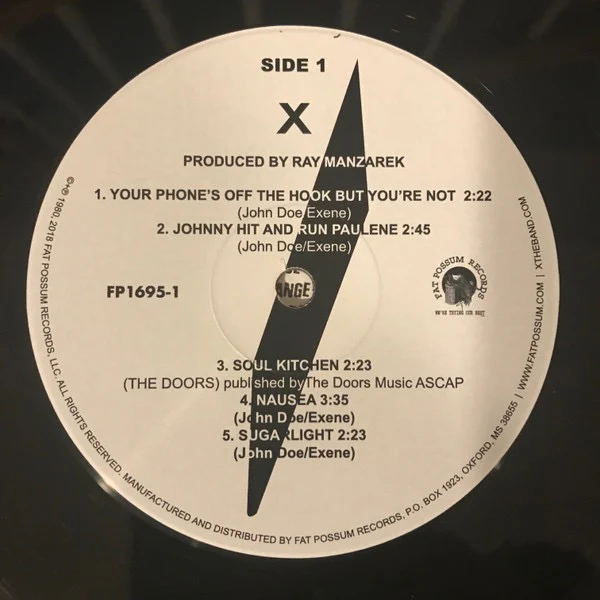 X, Los Angeles (Fat Possum Records; FP-1695-1, US 2019 Reissue, Inner) LP NEW/NEW - Image 3