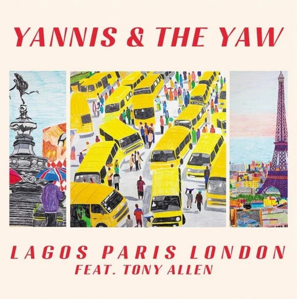 YANNIS AND THE YAW FEAT. TONY ALLEN, Lagos Paris London (Transgressive Records; TRANS787X, UK, Europe & US 2024, Stickered Plastic Sleeve, Inner, Foals) 12" EP EX/VG+