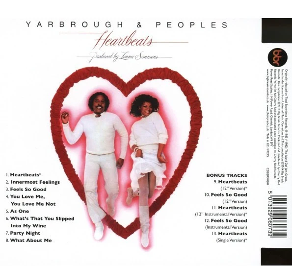 YARBROUGH & PEOPLES, Heartbeats (Big Break Records; CDBBRX0307, UK & Europe 2014 Reissue, Super Jewel case) CD VG+/VG+ - Image 2