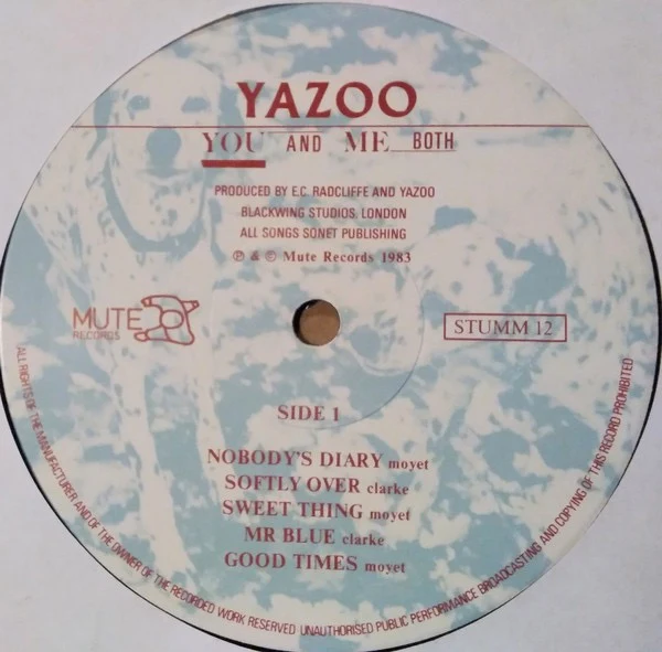 YAZOO, You And Me Both (Mute; STUMM 12, UK 1983, Inner, MT/GG TOWNHOUSE Runouts) LP VG+/VG - Image 3