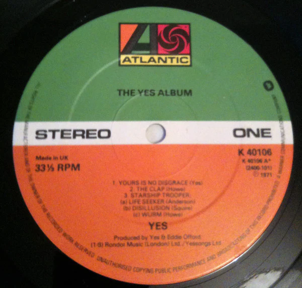 YES, The Yes Album (Atlantic; K40106, UK 1970s Reissue, Gatefold) LP VG+/VG - Image 3