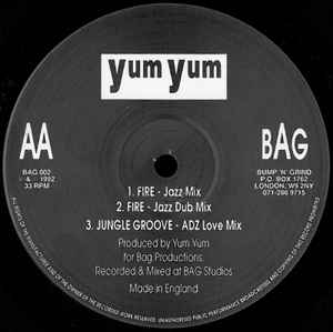 YUM YUM, Fire (Bag Records ; BAG 002, UK 1992) 12" /G+ - Image 2