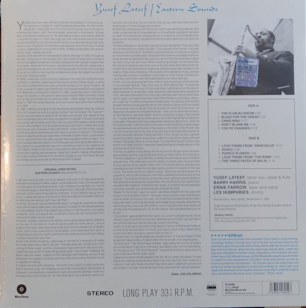 YUSEF LATEEF, Eastern Sounds (WaxTime; 772308, Europe 2022 Reissue) LP NEW/NEW - Image 2