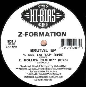 Z-FORMATION, Brutal EP (Hi-Bias; HB-001, Canada 1991, Company Sleeve) 12" EP VG/VG - Image 2