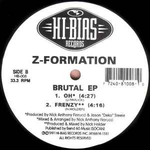 Z-FORMATION, Brutal EP (Hi-Bias; HB-001, Canada 1991, Company Sleeve) 12" EP VG/VG - Image 3