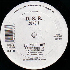 ZONE 1, Let Your Love (Deep South Recordings; DSR-128, US 1992, Stickered Plain Sleeve) 12" /VG+