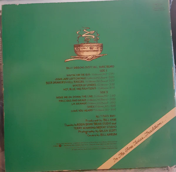 ZZ TOP, Tres Hombres (Warner Bros. Records Shield Labels With No Rights Society; K 56 603, Europe 1980s Reissue, Gatefold, Inner, German Price Code U On Rear Sleeve) LP VG/VG+ - Image 2